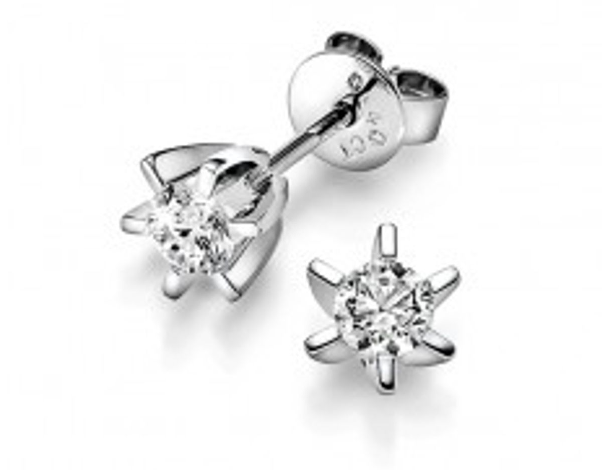 DIAMANT ØREPYNT 2-0,20 W.SI