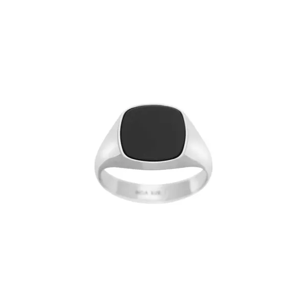 Hovedbilde Son of Noa Steel Ring with Black Agate